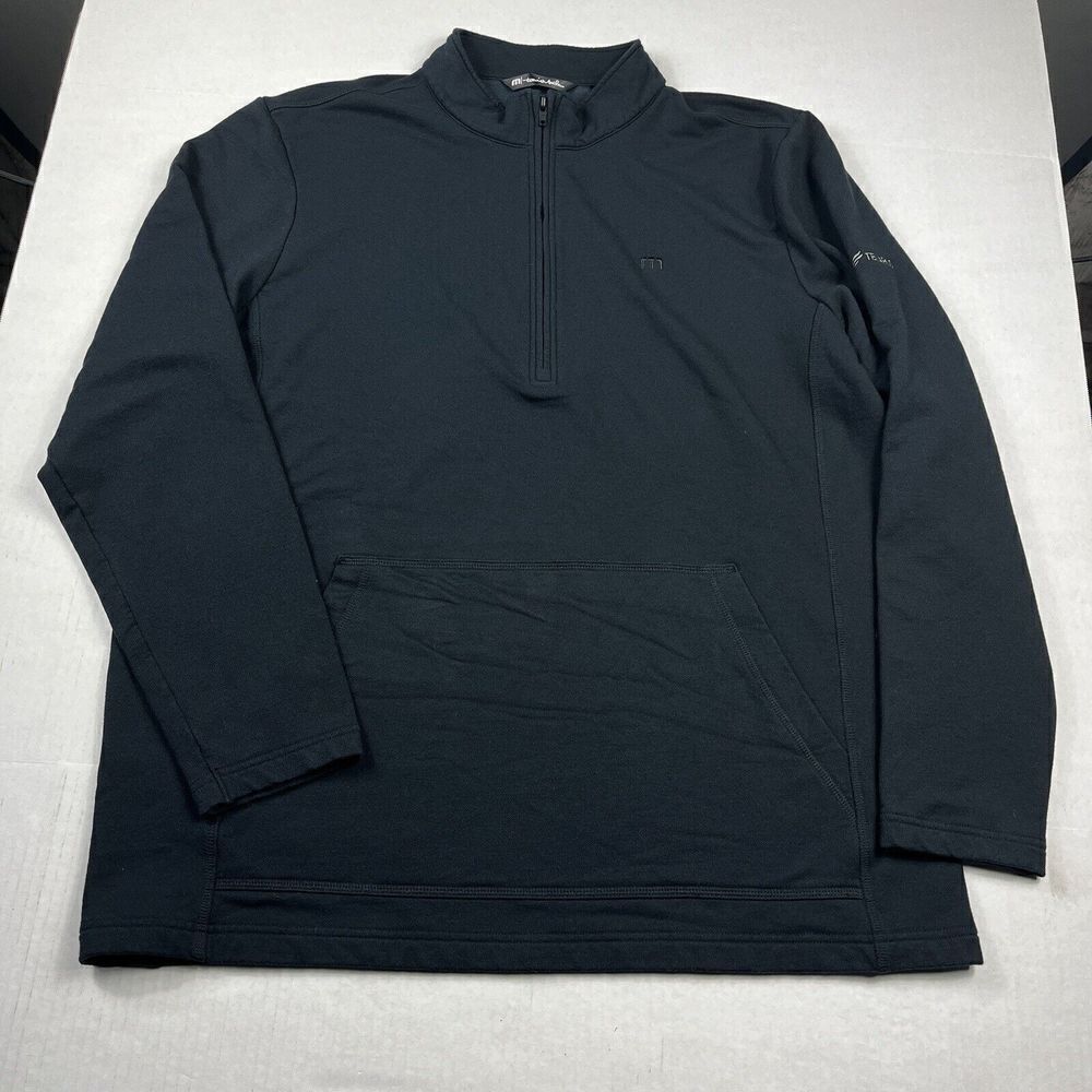 Travis Mathew Mens 1/2 Zip Sweater Blue Long Sleeve Pullover Jacket XXL 2XL
